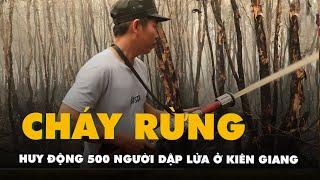 Cháy rừng tràm ở Kiên Giang, huy động 500 người dập lửa