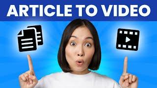 How To Convert An Article To Video | Easy Tips | InVideo Templates Tutorial