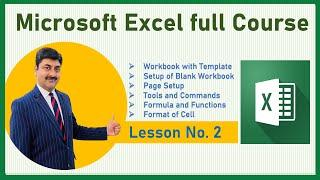 Microsoft Excel full course | Tutorial -2 | Workbook, Page Setup, Formula, function & cell format