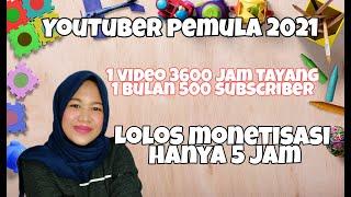 YouTuber Pemula 2021 || Pejuang 1000 subscriber 4000 jam Tayang