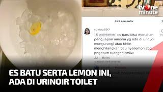 Penampakan Es Batu Serta Lemon di Urinoir Toilet Pria, Bikin Warganet Curiga I tvOne Minute