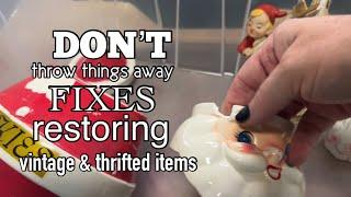 DON'T THROW THEM OUT!! FIXING THE BROKEN | HACKS | FIXES TO RESTORING VINTAGE & THRIFTED FINDS