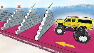 how many brick walls can a vehicle break through in beamNG drive?