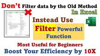 Filter - The Most Powerful Function in Excel | Learn Amazing Excel Tricks and Tips