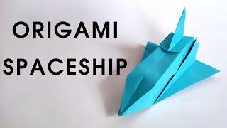 Origami SPACESHIP tutorial | How to make a paper spaceship