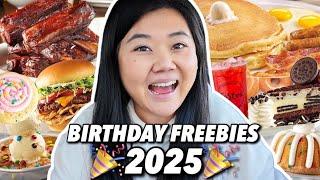 Eating ONLY the BEST FREE Birthday Food  Top 2025 Birthday Freebies You NEED to Try!