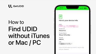 How to find UDID without iTunes or Mac/PC | GetUDID.dev