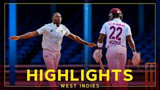 Rabada Grabs 3-Fer On Rain-Shortened Day | Highlights | West Indies v South Africa | 1st Test Day 4