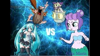 Mugen Captain Caveman and Hatsune Miku vs Dr Kahl's Robot and Cala Maria