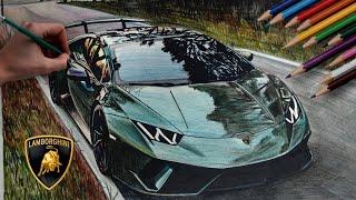 HOW TO DRAW LAMBORGHINI HURACAN! Как нарисовать Ламборджини хуракан