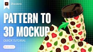 HOW TO CREATE PATTERN AND APPLY 3D CUP MOCKUP FROM PACDORA. TUTORIAL