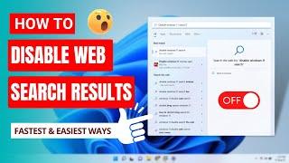 How to turn off web search in windows 11