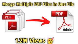 How To Merge Multiple Pdf Files Into One Pdf File ? (Hindi)