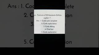 Features of AI Assistants GitHub copilot?#technical #ai #aiassistants #githubcopilot #