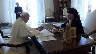 Pope Francis meets with Bartholomew, Patriarch of Constantinople