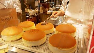 Japanese Street Food - Jiggly Cheesecake Uncle Rikuro Osaka 