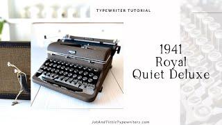 EXCELLENT! 1941 Royal Quiet Deluxe, Brown Crinkle | Typing Demo