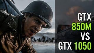 GTX 850m vs 1050 Max Q - Call of Duty WWII Benchmark.