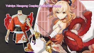 Genshin Impact Yoimiya Xiaogong Cosplay Costumes Display