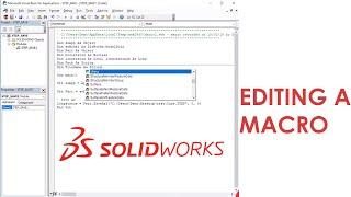 Recording and Editing a Macro in SOLIDWORKS