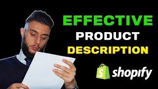 EFFECTIVE Product Descriptions That Convert Shopify Dropshipping 2020