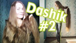 Dashik Gubanova #2 wet long hair play and brushing