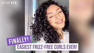 How to get shiny frizz free curls | 1 product curly hair routine