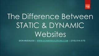 Difference Between a Static & a Dynamic Website ( Tutorial with visual Aids)