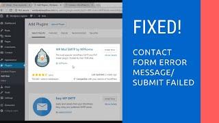 Fix! There was an error trying to send your message. Contact form error message | Wordpress