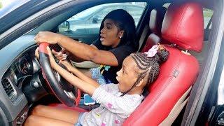 TEACHING MY 9 YEAR OLD DAUGHTER HOW TO DRIVE PRANK