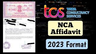 TCS NCA |  how to make a non-criminal affidavit for TCS 2023 | TCS NCA guidelines 2023