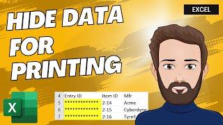 Anonymize Excel Data Automatically Before Printing