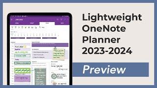 Lightweight OneNote Planner 2023 2024 | PREVIEW