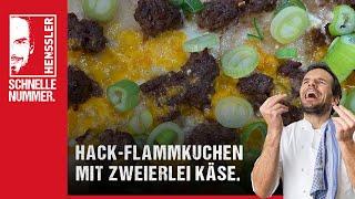 Schnelles Hack-Flammkuchen mit Zweierlei Käse Rezept von Steffen Henssler