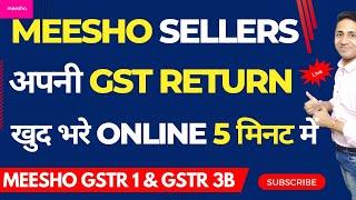 How To File Meesho Sale Gst Return In Hindi 2024 || मीशो की जीएसटी रिटर्न केसे भरे ||