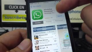 como Descargar whatsapp iphone gratis para iPhone 5s 5C 5 4 iOS 7 español Channeliphone