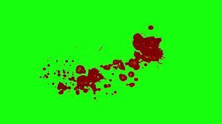 [4K] Green Screen Blood Splatter 4
