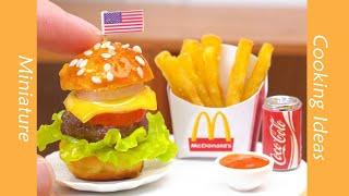 Yummy Miniature MCDonald's Burger and Fries #YumupMiniature