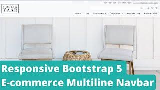 Bootstrap 5 Ecommerce Navbar (multiline)