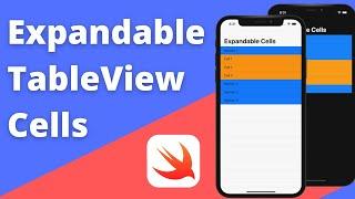 Creating Expandable TableView Cells (Collapsable) - Xcode 12, Swift 5, iOS Development 2022