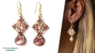 Mother of the Bride Earrings - DIY Jewelry Making Tutorial by PotomacBeads