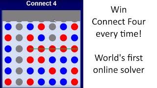 Win At Connect Four Every Time! The World's First Online Connect 4 Solver