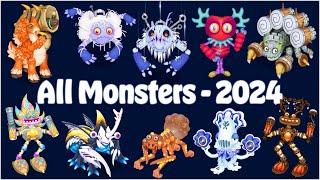 All Monsters Released in 2024 (All Sounds & Animations) | 2K | My Singing Monsters