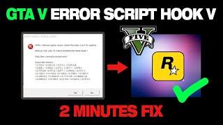 GTA V ERROR 2022 Script Hook V Critical Error FATAL : Unknown Game [ 2 minutes FIX ]