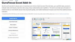 GuruFocus Excel Add-In: Unlock Powerful Financial Insights