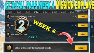 season c5s13 A2 week 4 missions explaned) pubgm rp missions