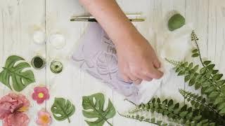 The World's Easiest Cake Decorating Moulds - Tropical Leaves - Karen Davies Sugarcraft - Tutorial