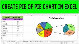 How to Create a Pie of Pie Chart in Excel | Pie of Pie Chart in Excel | Pie chart