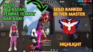 SOLO RANKED DI TIER MASTER (HIGHLIGHT) || FREE FIRE BATTLEGROUND.