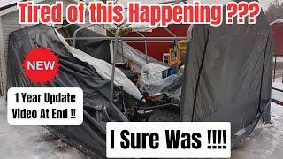 How to make a tarp garage last for years inexpensively !!And now a NEW 1 year update at the end !!!